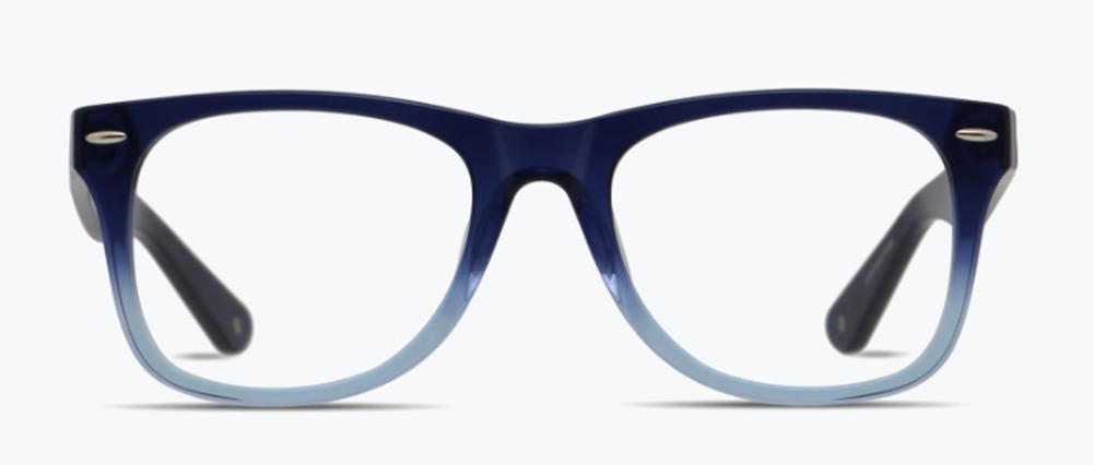 MUSE M CLASSIC 35-002023 BLUE CLEAR EYEGLASSES 54-20-145 NO LENSES AUTHENTIC